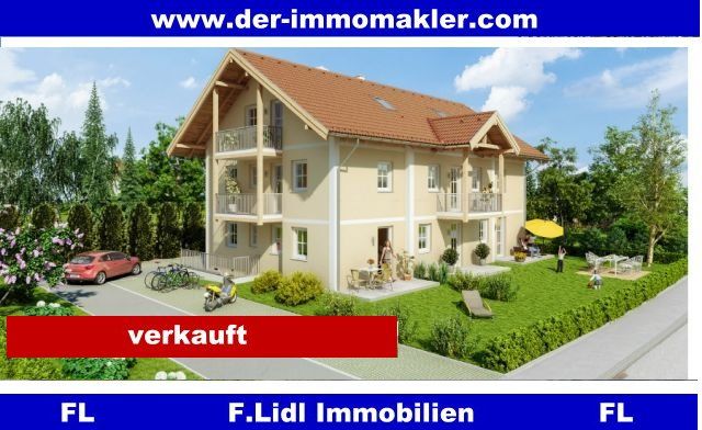 Bad Füssing: *F. Lidl Immo* verkauft ! kleine 3 Zimmer Neubau Eigentumswohnung in 6 Fam. Haus / Mehrfamilienhaus -1. Stock mit Balkon 