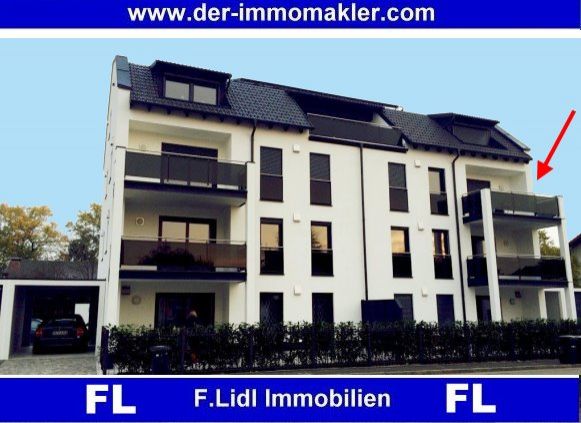 Pocking: *F.Lidl Immo* Exklusive 3 Zimmer Eigentumswohnung in 7 Fam. Haus / 2..Stock mit Balkon  