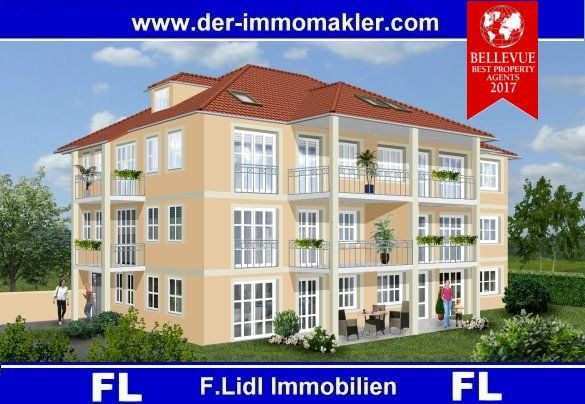 Bad Griesbach im Rottal: *F. Lidl Immo* Exklusive 2,5 Zimmer Eigentums- Dachgeschosswohnung in 5 Fam. Haus / Mehrfamilienhaus - Erdgeschoß m. Garten 