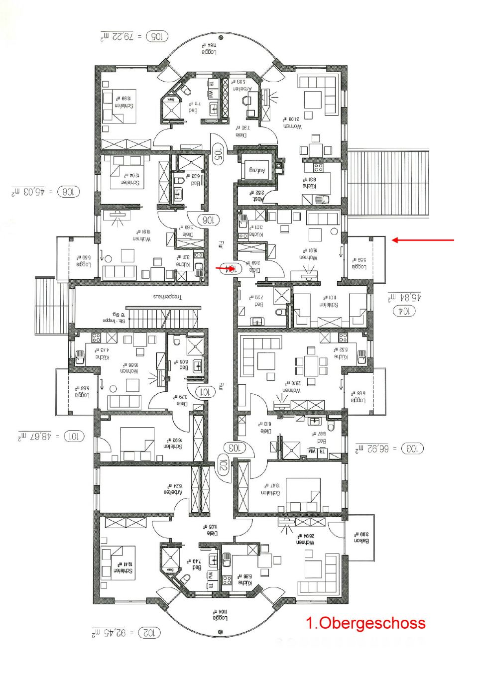 Grundriss 1.Obergeschoß