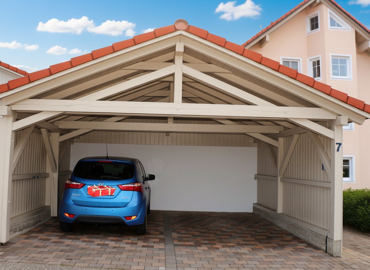 Hochwertiger Carport mit Satteldach - Wertvolle Schutzlösung für Ihr Fahrzeug