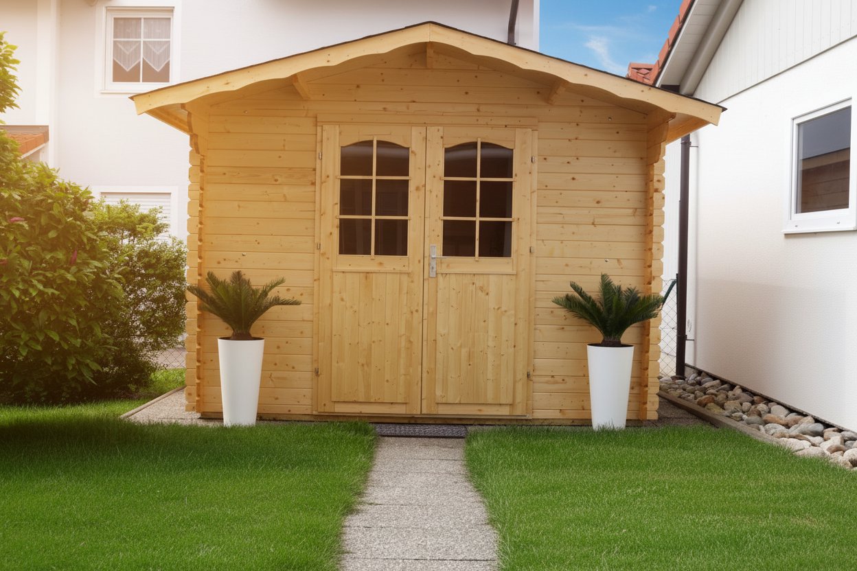 Multifunktionales Gartenhaus: Stauraum und Wohlfühloase in Holzbauweise
