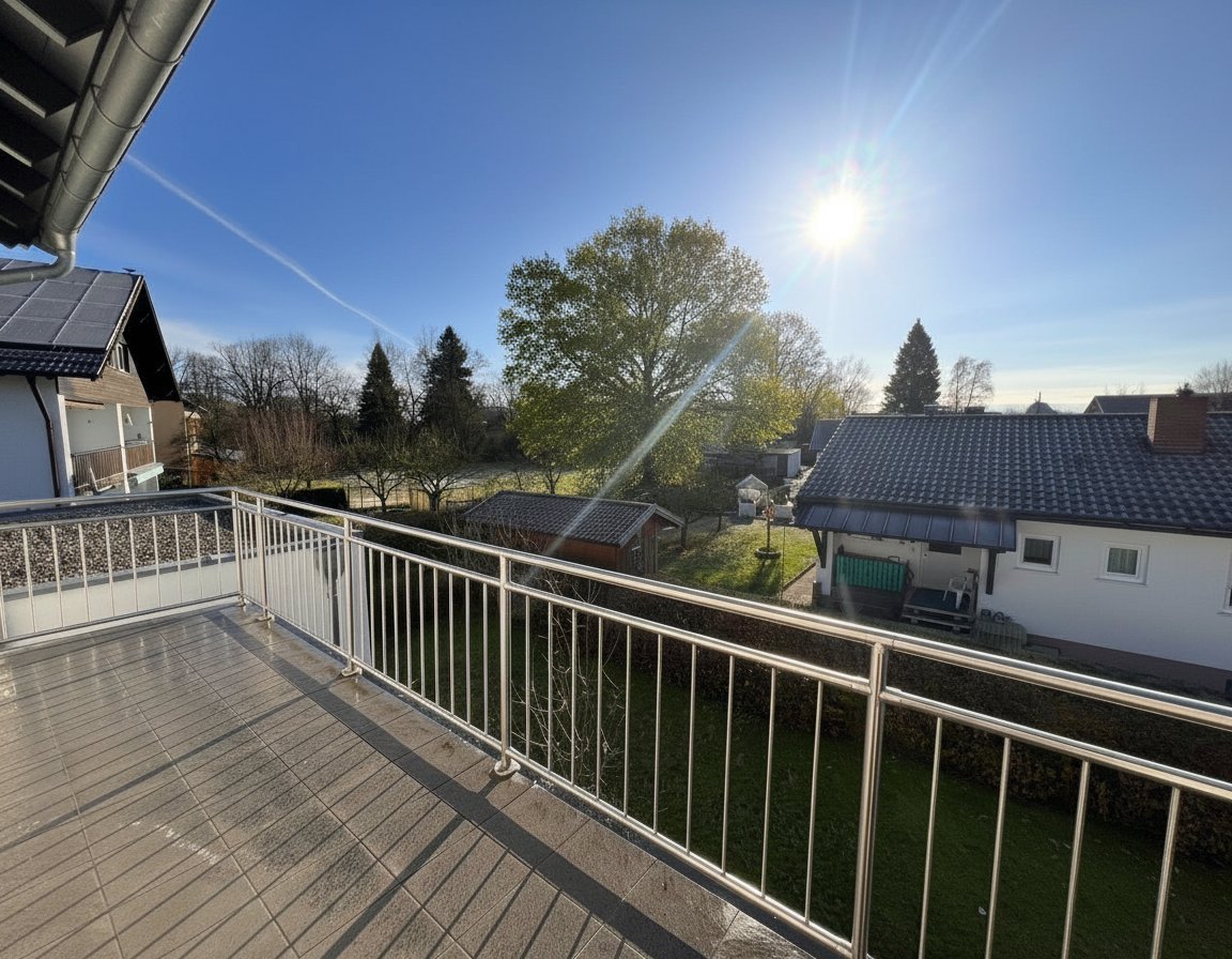 Sonnenterrasse mit freiem Blick ins Grüne