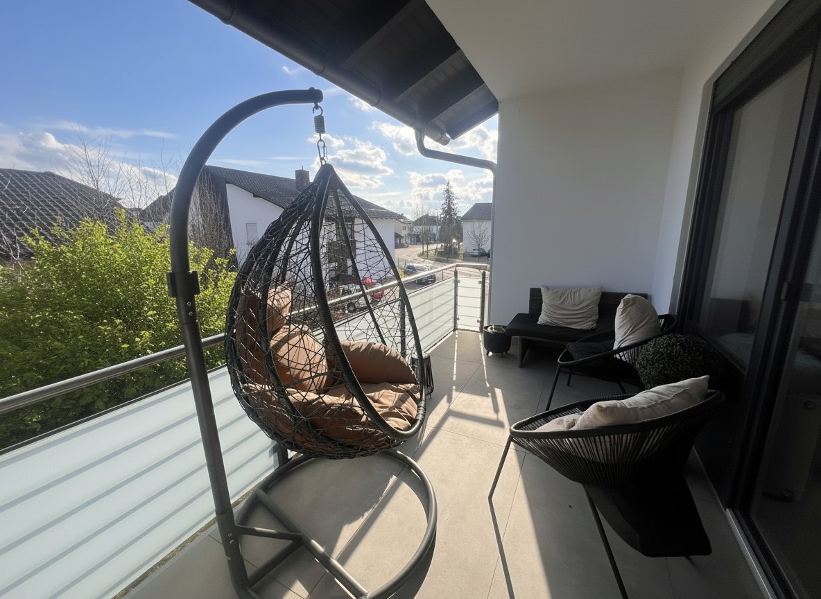 Sonnenterrasse mit Panoramablick und hochwertiger Verglasung